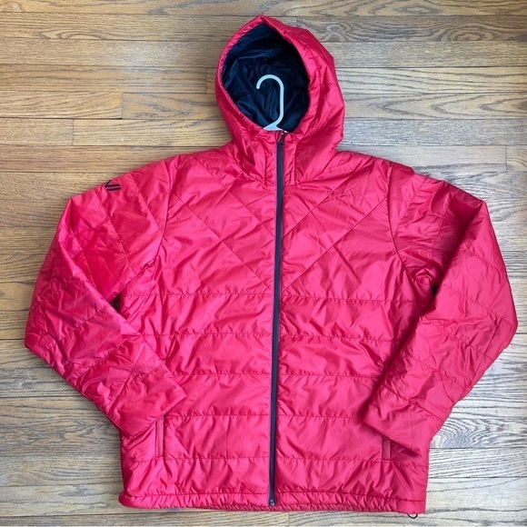NEW Peak Velocity Insulated Hooded Lightweight Athletic Fit Jacket Red 3XL NWT - Picture 4 of 11